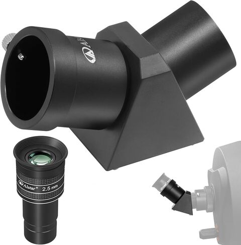 Alstar 1.25" 58 Degree 2.5mm Telescope Eyepiece - Bundle with - 1.25" 45-Degree Diagonal Prism in Saudi Arabia