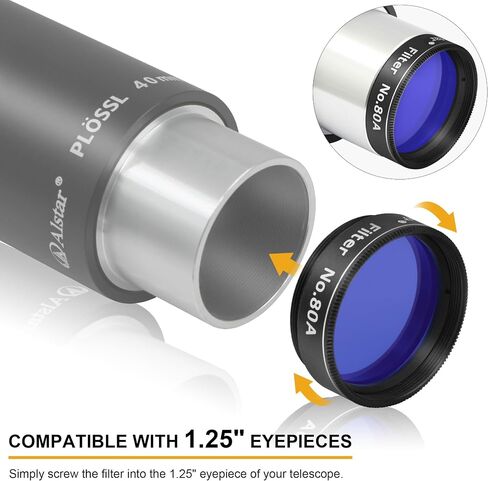 Alstar 1.25" 58 Degree 3.2mm Telescope Eyepiece - Bundle with - Filter Set of 1.25-Inch Seven Telescope Filters in Saudi Arabia