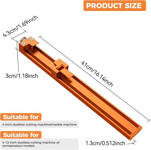 Imbot منشار دائري دليل السكك الحديدية لمقاعد المنشار 12 بوصة، دليل قاعدة آلة القطع القابلة للتعديل من سبائك الألومنيوم الدقيقة للأعمال الخشبية، قابل للتعديل من 0 إلى 380 مم، أداة القطع للقص السريع in Kuwait