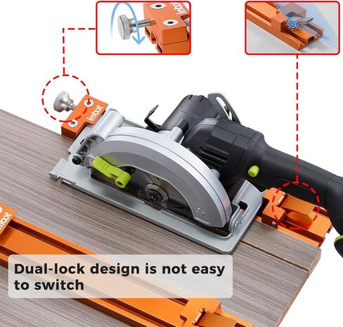 Imbot منشار دائري دليل السكك الحديدية لمقاعد المنشار 12 بوصة، دليل قاعدة آلة القطع القابلة للتعديل من سبائك الألومنيوم الدقيقة للأعمال الخشبية، قابل للتعديل من 0 إلى 380 مم، أداة القطع للقص السريع in Kuwait