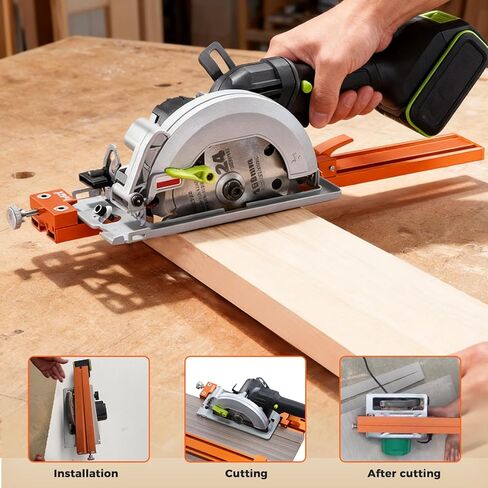 Imbot منشار دائري دليل السكك الحديدية لمقاعد المنشار 12 بوصة، دليل قاعدة آلة القطع القابلة للتعديل من سبائك الألومنيوم الدقيقة للأعمال الخشبية، قابل للتعديل من 0 إلى 380 مم، أداة القطع للقص السريع in Kuwait