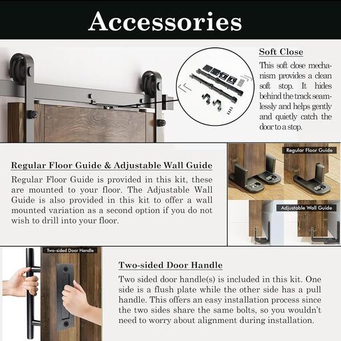 Homacer Dark Walnut 30 in. x 84 in. Diamond Design Barn Door with Non-Bypass Installation Hardware Kit, 5.5ft Track, Interior use only in Saudi Arabia
