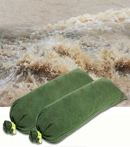 10 PCS Flood Water Barrier Sand Bags Water Activated Sandbags Flood Prevention Barriers for Flooding Water Barriers for Flood Reusable Sand Bags for Home Doors Flood Control(70x30cm/27.6x11.8in) in Saudi Arabia