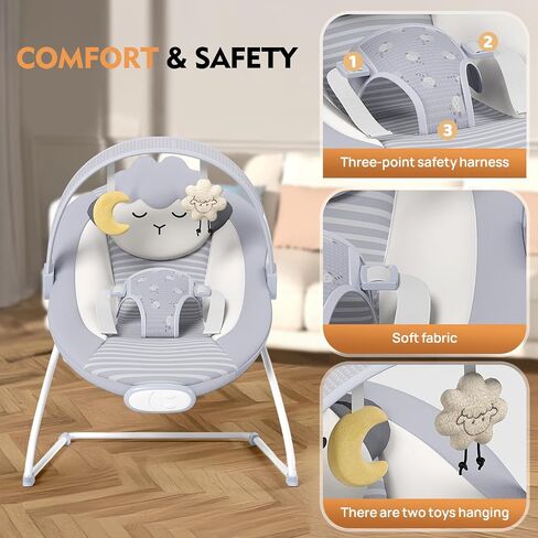 Baby Bouncer, Soothing Vibrations Infant Seat, Portable Baby Bouncer Seat with Music, for 0-6 Months 6-20 lbs(Green) in Saudi Arabia