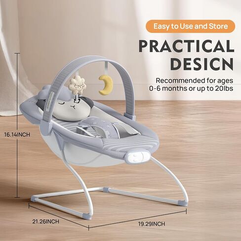 Baby Bouncer, Soothing Vibrations Infant Seat, Portable Baby Bouncer Seat with Music, for 0-6 Months 6-20 lbs(Green) in Saudi Arabia