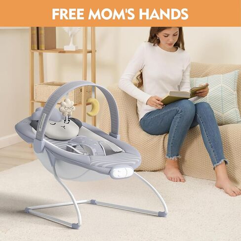 Baby Bouncer, Soothing Vibrations Infant Seat, Portable Baby Bouncer Seat with Music, for 0-6 Months 6-20 lbs(Green) in Saudi Arabia