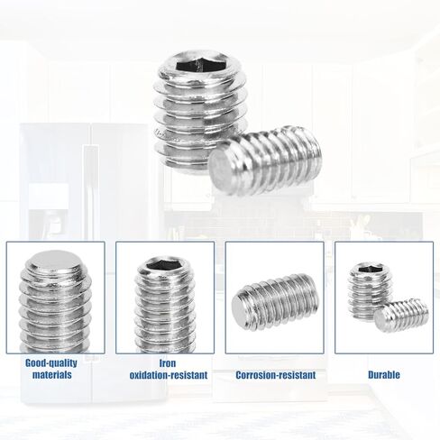 10 قطع من براغي مقبض باب الثلاجة، أجزاء مقبض باب الفريزر الفاخرة من الفولاذ المقاوم للصدأ مع مفتاح سداسي لمعظم الثلاجات W11366418 W10010140 AP6888139 & WPW10010140 in Kuwait