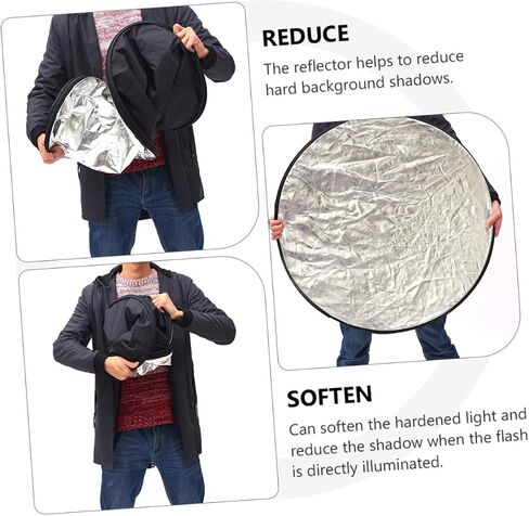 Foldable Photography Reflector Board Portable Photo Reflective Panel for Jewelry Cosmetics Food and Still Life Shooting Easy Setup with Standard Reflector Bracket in Saudi Arabia