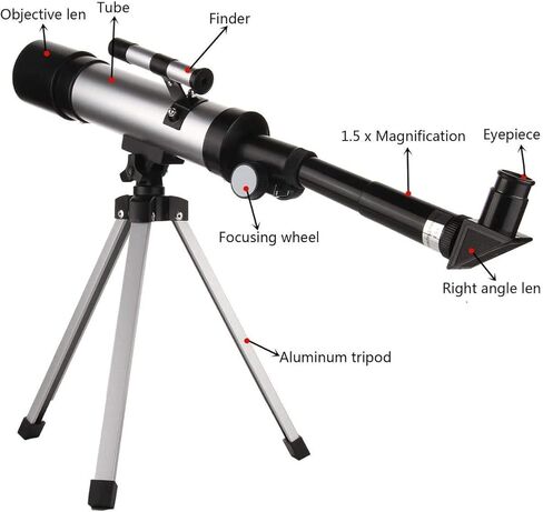 Monoculars Telescope, Refracting Telescope 360x50mm Astronomical Telescope Tube Refractor Monocular Spotting Scope with Tripod Astronomical Telescope in Saudi Arabia