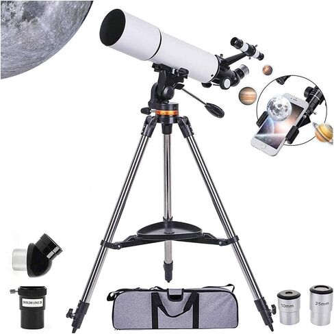 Monoculars Telescope, Adult Telescope，Infinity 80Mm Aperture， Portable Refracting Astronomy Telescope for and Beginners Multiple Eyepieces and Accessories I in Saudi Arabia