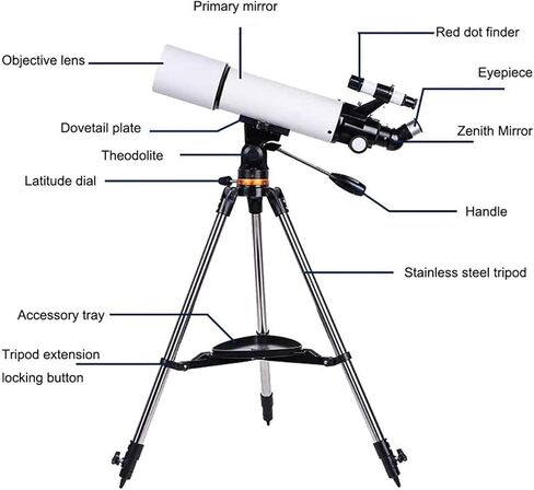 Monoculars Telescope, Adult Telescope，Infinity 80Mm Aperture， Portable Refracting Astronomy Telescope for and Beginners Multiple Eyepieces and Accessories I in Saudi Arabia