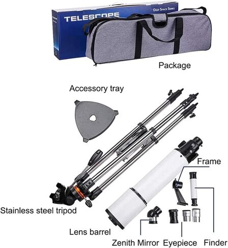 Monoculars Telescope, Adult Telescope，Infinity 80Mm Aperture， Portable Refracting Astronomy Telescope for and Beginners Multiple Eyepieces and Accessories I in Saudi Arabia