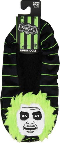 Beetlejuice Slippers 3D Hair Embroidered Character Slipper Socks with No-Slip Sole For Women Men in Saudi Arabia