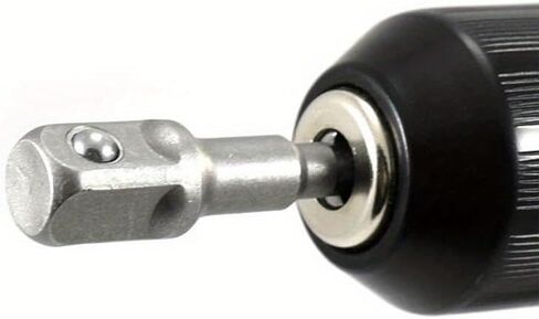 3 Pcs Drill Socket Adapter Impact Drill Extension Drill Bits Bar Socket Adapter 1/4 3/8 1/2 Size Hex Shank Square Head Drill Bit (1/2) in Saudi Arabia