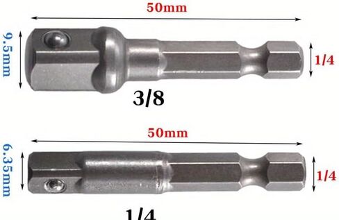 3 Pcs Drill Socket Adapter Impact Drill Extension Drill Bits Bar Socket Adapter 1/4 3/8 1/2 Size Hex Shank Square Head Drill Bit (1/2) in Saudi Arabia