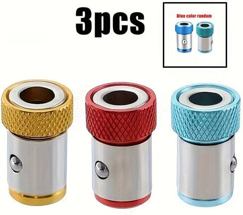 3PCS Alloy Magnetic Screwdriver Bit Holder With Strong Magnet, Knurled Non-Slip Grip For Electric Drivers Home Repair Woodwork, 3Pieces in Saudi Arabia