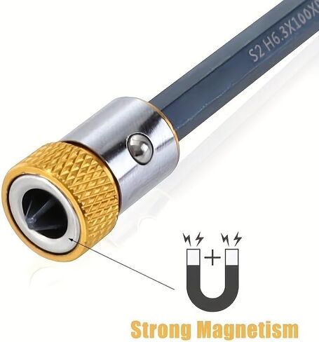 3PCS Alloy Magnetic Screwdriver Bit Holder With Strong Magnet, Knurled Non-Slip Grip For Electric Drivers Home Repair Woodwork, 3Pieces in Saudi Arabia