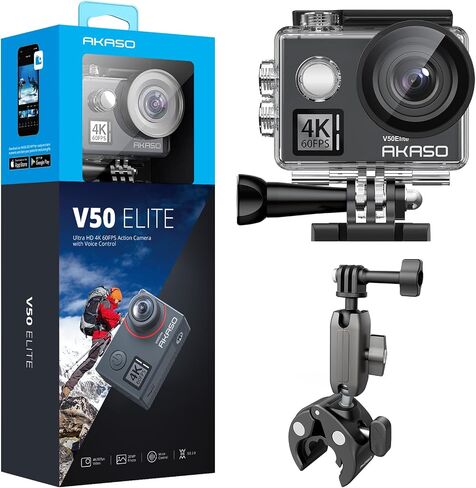 مجموعة أدوات كاميرا AKASO V50 Elite Action ومشبك المقود العالمي in Saudi Arabia