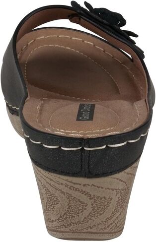 G.C. Shoes Women's Naples White Wedge Sandals in Saudi Arabia