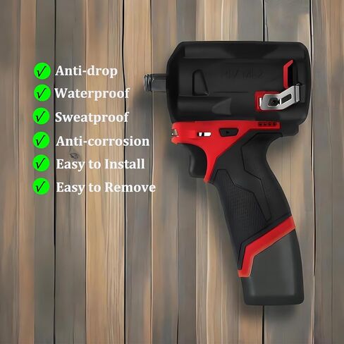 49-16-2554 Impact Driver Protective Boot Fits Milwaukee M12 FUEL 3/8in. and 1/2in. Stubby impact wrenches 2554-20 2555-20 2555P-20,Durable Rubber Cover,Black (Boot Only) in Saudi Arabia