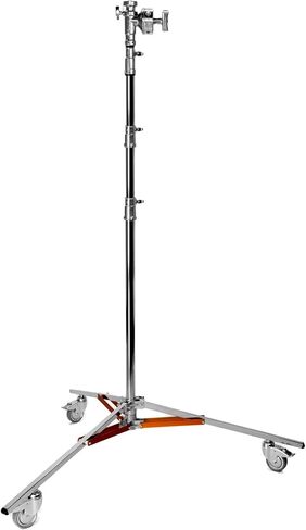 Matthews Medium Overhead Roller Stand with 4.5" Grip Head – Steel Construction, 14ft Height, Locking Casters, Ideal for Overheads, Butterflies & Backdrops for Filmmakers & Photographers (Black) in Saudi Arabia