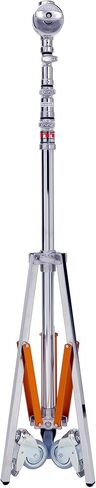 Matthews Medium Overhead Roller Stand with 4.5" Grip Head – Steel Construction, 14ft Height, Locking Casters, Ideal for Overheads, Butterflies & Backdrops for Filmmakers & Photographers (Black) in Saudi Arabia