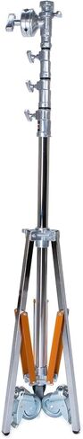 Matthews Medium Overhead Roller Stand with 4.5" Grip Head – Steel Construction, 14ft Height, Locking Casters, Ideal for Overheads, Butterflies & Backdrops for Filmmakers & Photographers (Black) in Saudi Arabia