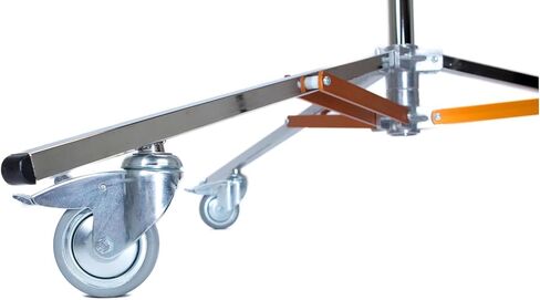 Matthews Medium Overhead Roller Stand with 4.5" Grip Head – Steel Construction, 14ft Height, Locking Casters, Ideal for Overheads, Butterflies & Backdrops for Filmmakers & Photographers (Black) in Saudi Arabia