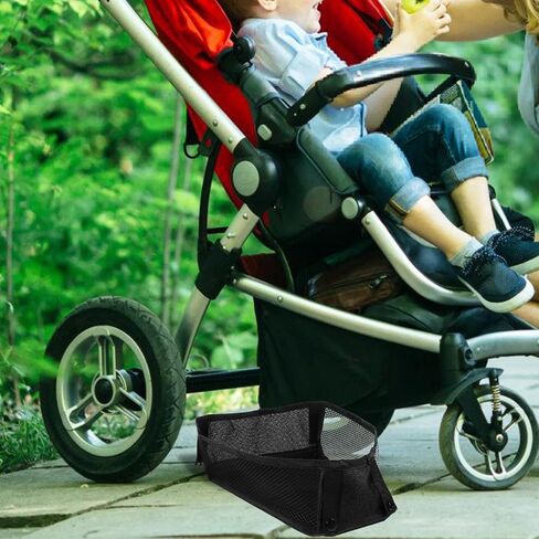 MERRYHAPY Stroller Mesh Storage Bag Universal Organizer for Baby Diapers Toys Essentials Lightweight Oxford Cloth Stroller Bottom Basket in Saudi Arabia