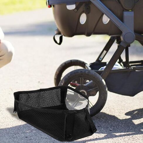 MERRYHAPY Stroller Mesh Storage Bag Universal Organizer for Baby Diapers Toys Essentials Lightweight Oxford Cloth Stroller Bottom Basket in Saudi Arabia