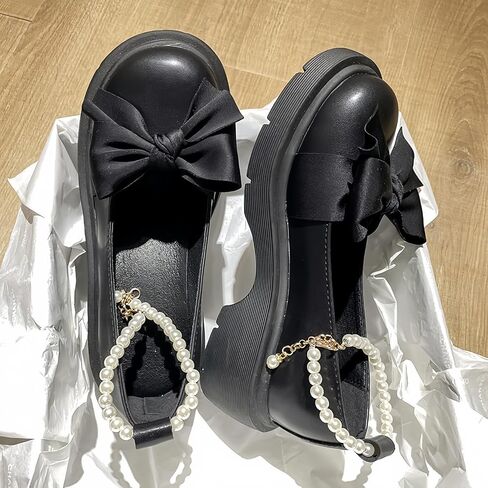 Women's Gothic Platform Mary Jane Shoes Vintage Round Toe for Women Ankle Strap Chunky Heel Pumps Uniform Party Dances Dress Shoes Size 5.5-9.5 in Saudi Arabia