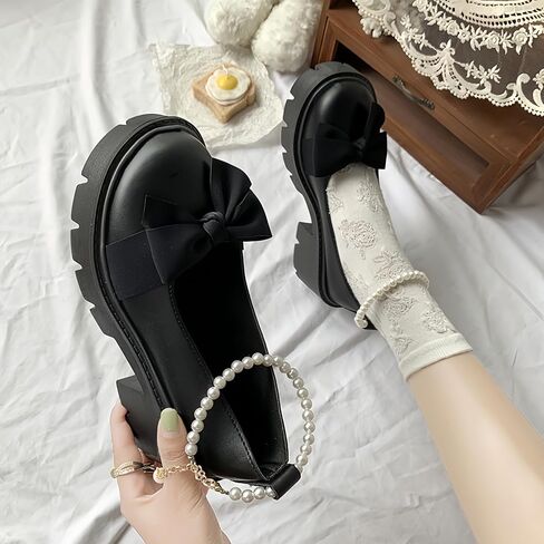 Women's Gothic Platform Mary Jane Shoes Vintage Round Toe for Women Ankle Strap Chunky Heel Pumps Uniform Party Dances Dress Shoes Size 5.5-9.5 in Saudi Arabia