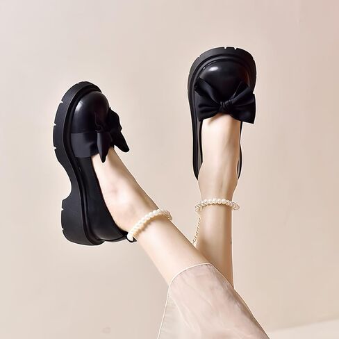 Women's Gothic Platform Mary Jane Shoes Vintage Round Toe for Women Ankle Strap Chunky Heel Pumps Uniform Party Dances Dress Shoes Size 5.5-9.5 in Saudi Arabia