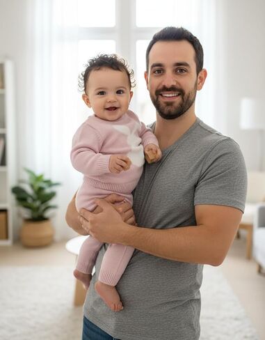 مجموعة ملابس شتوية للأطفال من Minora | بناطيل وسترة للأولاد والبنات | ملابس علوية وسراويل بأكمام طويلة |0-12 شهرًا in Kuwait