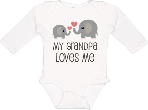 inktastic My Grandpa Loves Me Long Sleeve Creeper in Saudi Arabia