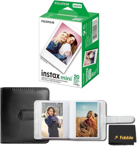 فيلم Fujifilm Instax Mini Twin Pack الفوري (20 صورة)، مع ألبوم أسود مثالي Instax Mini (يحمل 32 صورة) in Saudi Arabia