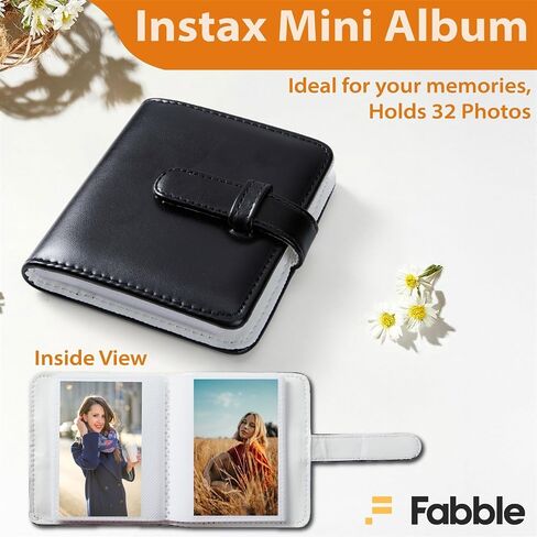 فيلم Fujifilm Instax Mini Twin Pack الفوري (20 صورة)، مع ألبوم أسود مثالي Instax Mini (يحمل 32 صورة) in Saudi Arabia