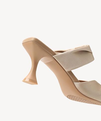 NEWBELLA Women's Pointed Toe Kitten Heel Mules - Elegant Slip-On Heeled Sandals, Low Heel Dress Shoes for Office, Wedding & Evening Wear in Saudi Arabia