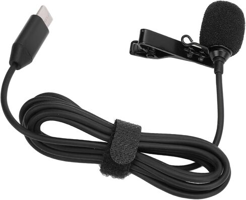 ميكروفون Lavalier متعدد الاتجاهات ذو حساسية عالية ومشبك على ميكروفون طية صدر السترة لملحقات كاميرا Ace Pro Action عبر الإنترنت وتصوير مدونة فيديو مباشرة in Saudi Arabia