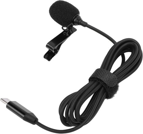 ميكروفون Lavalier متعدد الاتجاهات ذو حساسية عالية ومشبك على ميكروفون طية صدر السترة لملحقات كاميرا Ace Pro Action عبر الإنترنت وتصوير مدونة فيديو مباشرة in Saudi Arabia