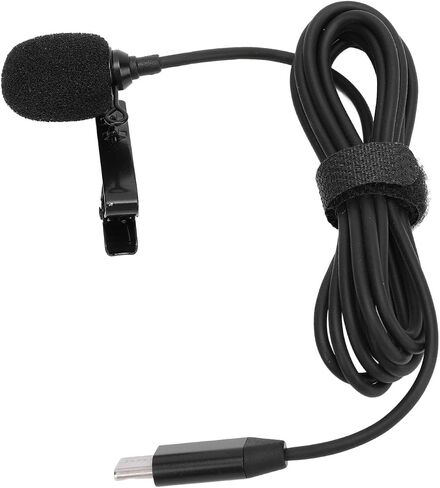 ميكروفون Lavalier متعدد الاتجاهات ذو حساسية عالية ومشبك على ميكروفون طية صدر السترة لملحقات كاميرا Ace Pro Action عبر الإنترنت وتصوير مدونة فيديو مباشرة in Saudi Arabia
