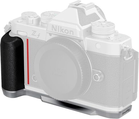 SmallRig Silicone L-Shape Grip for Nikon Z f Built-in Quick Release Plate for Arca and Wrist Strap Hole, Ergonomic Silicone Handgrip with 1/4"-20 Threaded Holes for Tripods (Silver) - 5706 in Saudi Arabia
