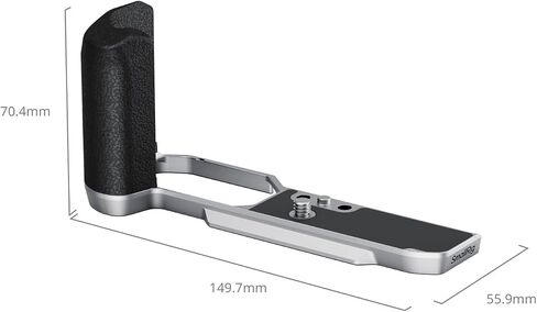 SmallRig Silicone L-Shape Grip for Nikon Z f Built-in Quick Release Plate for Arca and Wrist Strap Hole, Ergonomic Silicone Handgrip with 1/4"-20 Threaded Holes for Tripods (Silver) - 5706 in Saudi Arabia
