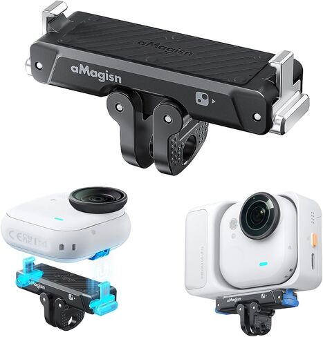 حامل مغناطيسي سريع التحرير لـ Insta360 Go Ultra، مع منفذ ملولب 1/4 بوصة لملحقات حوامل ثلاثية القوائم لعصي سيلفي 360 Go Ultra، سبائك الألومنيوم لحامل كاميرا insta360 in Saudi Arabia