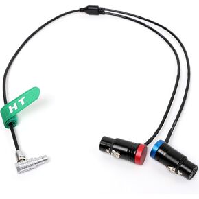 كابل صوت لـ ARRI Alexa 35، كاميرا Mini LF، مسجل خلاط أجهزة الصوت المضخم، Lemo-Type 6-pin إلى Dual Low Profile XLR 3-Pin Female، 60 سم in Saudi Arabia