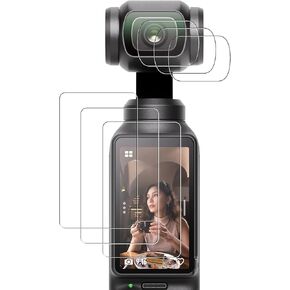 for DJI Osmo Pocket 3 Screen Protector,Anti Scratch Ultra HD 9H Hardness Tempered Glass 3 PCS Lens Protector and 3PCS LCD Display Film (Pocket 3 SP 6PCS) in Saudi Arabia