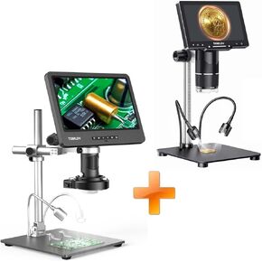 TOMLOV DM602 Pro 10.1" HDMI Digital Microscope 2000x+TOMLOV TriL107 3-Lens Digital Microscope in Kuwait