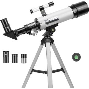 Telescope for Kids Beginners Adults, 50mm Aperture 360mm Astronomical Refractor Telescope with Tripod Portable Scope (White) in Saudi Arabia