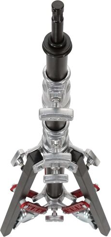 Matthews Studio Equipment Professional Monitor Stand II with or Without Casters – Double Riser, 70 lb Capacity, 75" Max Height, Military Black Chrome Finish, Smooth Mobility (Wheels Included) in Saudi Arabia