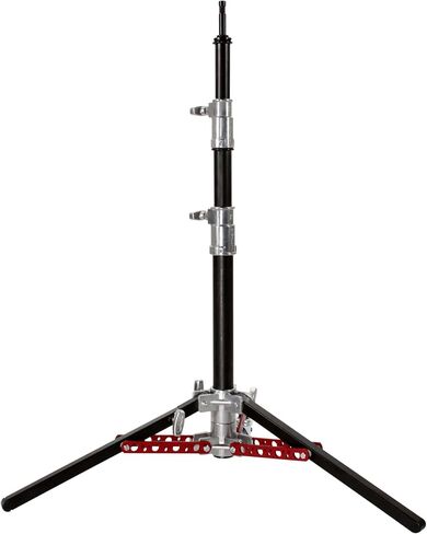 Matthews Studio Equipment Professional Monitor Stand II with or Without Casters – Double Riser, 70 lb Capacity, 75" Max Height, Military Black Chrome Finish, Smooth Mobility (Wheels Included) in Saudi Arabia